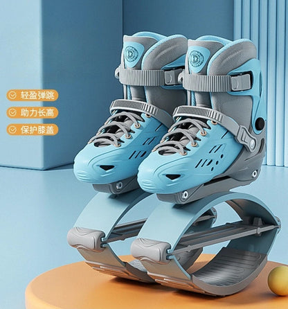 Fitness Roller Skating Kangaroo Bounce Shoes Unisex Fitness Exercise Rebound Shoes And Roller Shoes 2 In 1