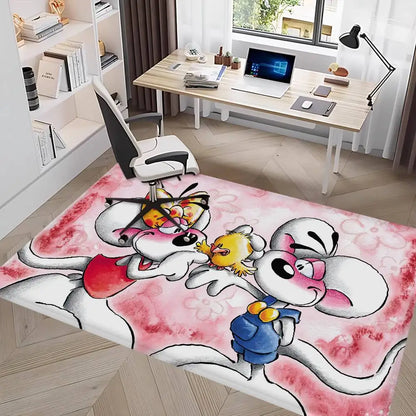 Popular Character D-Diddl Cut Bathroom Mat Non-Slip Laundry Room Mat Laundry Decor Balcony Child Living Room Toilet Rug