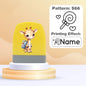 Cartoon Giraffe Customized Name Stamps for Kids,Personalized Waterproof Stamp for Clothing Name Seal for Student&Child