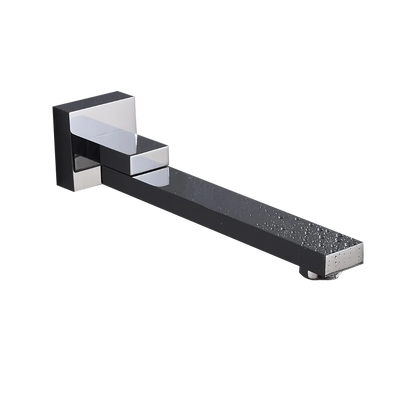 BECOLA Wall Mounted Faucet Spout Square and Round Brass Chrome/Black Spouts Waterfall Shower Faucet Accessories