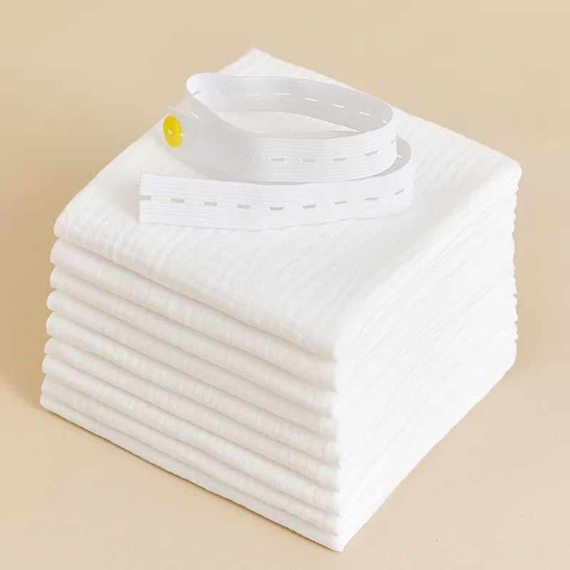 Soft Baby Nappies 100% Cotton Double Layer Washable Gauze Cloth Diapers for Newborns/Babies Ultra Thin Breathable Reusable