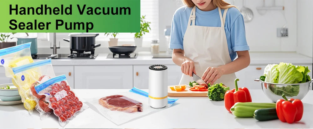 Mini Vacuum Sealer Electric Air Pump for Food Fresh-Keeping Rechargeable Vacuum Bag Sealer Automatic Vacuum Compression Machine