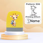 Cartoon Giraffe Customized Name Stamps for Kids,Personalized Waterproof Stamp for Clothing Name Seal for Student&Child