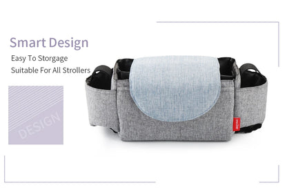 Baby Stroller Bag Pram Organizer Stroller Accessories Stroller Cup Holder Cover Trolley Organizer Pouch Travel Accessories