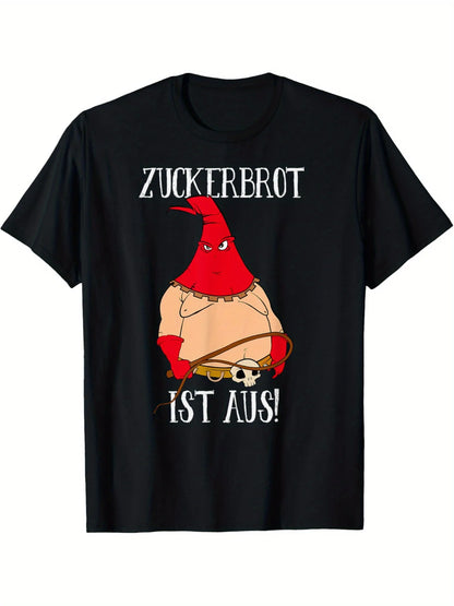 Humorous Graphic Tee for Men - Vibrant Red Crawfish (Carrot Character) Print - Perfect for Casual Wear & Themed Events - Comfort