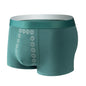 Men’s Boxer Shorts Non-Marking Mid Waist Anion Technology Comfort Underwear Breathable Massage Design Black Men’s Underpants