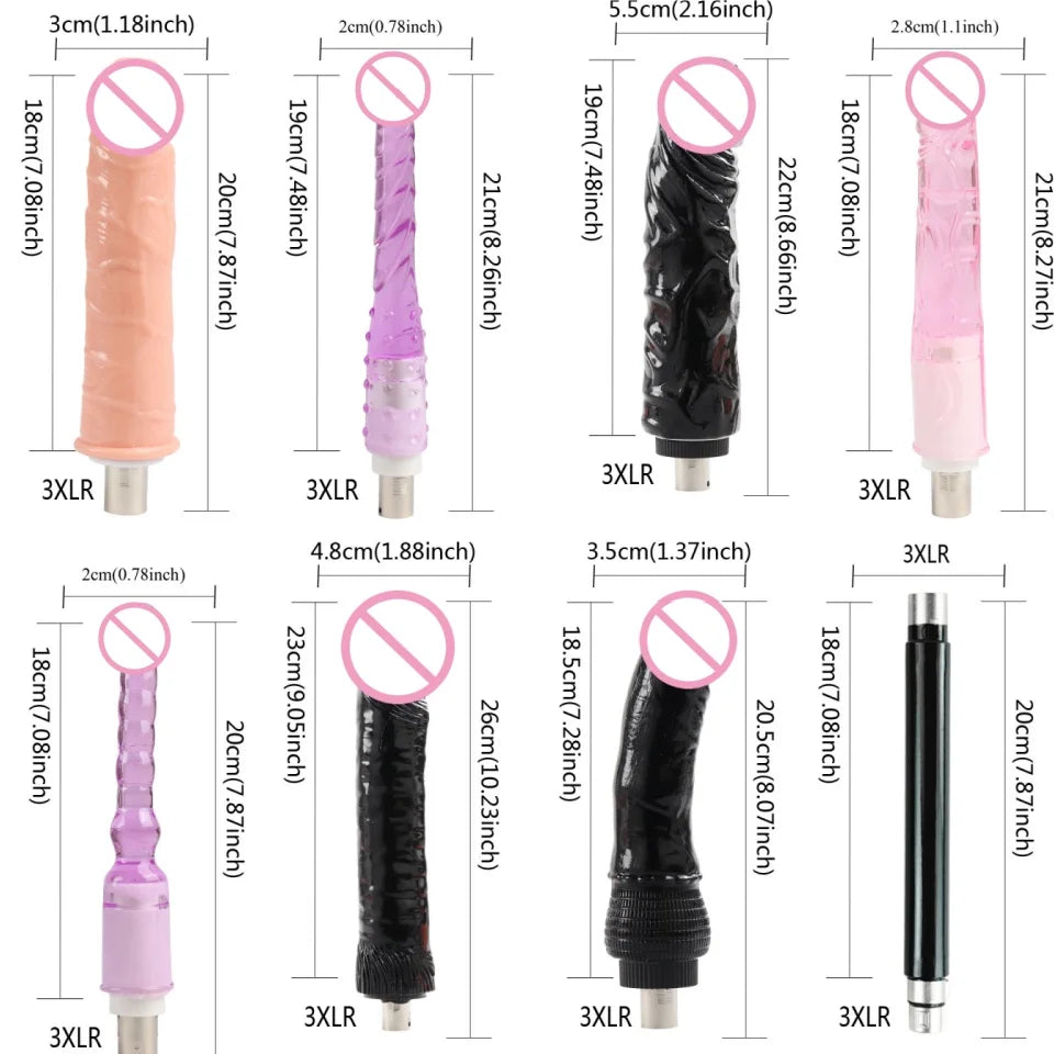FREDORCH Sex Machines More Attachment Masturbating Pumping Sex Gun Adjustable with Dildo Couples Sex Toy Love Machine for Couple