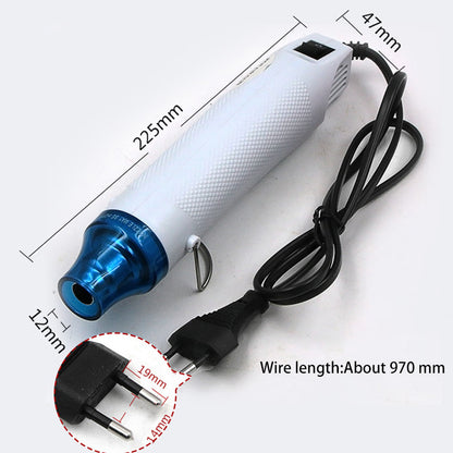 220V Hot Air Gun, Soldering Temperature Blower Eu Plug, Mini Heat Gun for Shrink Tubing, Car Wrapping & DIY Crafts