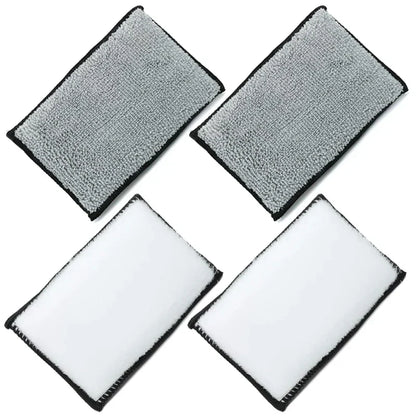 2-10Pcs Auto Detailing Tools Soft Double Side Microfiber Scrubbing Sponge Car Leather Cleaning Microfiber Towel Wax Sponge
