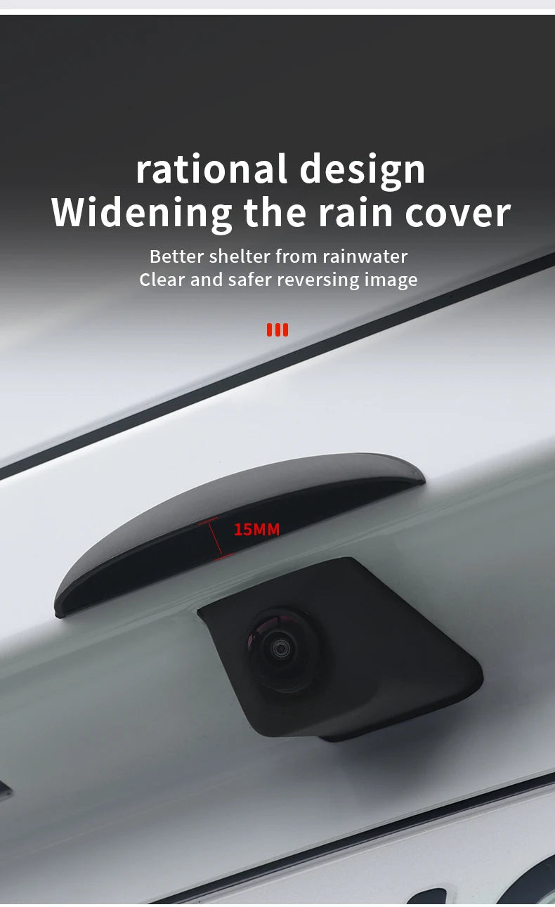 Car Reversing Rear Camera Rain Cover ABS Rain-Proof Car Reverse Camera Rain Shade Cover Waterproof Shield Car Exterior Accessory