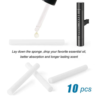 Car Fragrance Custom Vent Clip Cylindrical Essential Oil Car Diffuser Vent Clip with 10 Refill Sticks for Auto Office Kitchen
