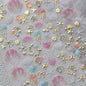 Ocean Shell Starfish Shell Conch Whale Dolphin Seahorse Coconut Tree Water Bubbles Self Adhesive Nail Art Sticker Manicure Decal