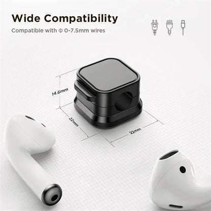 Magnetic Cable Clip Winder Holder Adhesive Wire Keeper Cord Cable Organizer USB Charging Cables Winder for Office Desktop Home