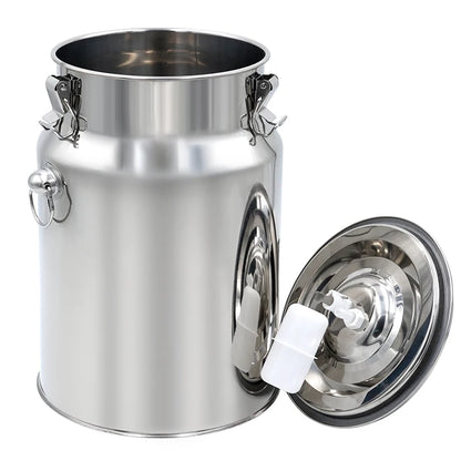 5/10L Stainless Steel Cow Milk Bucket Farm Cows Goats Vacuum Pump Bucket Pasture Cow Sheep Electric Milking Machine Accessories