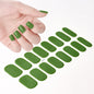 16Tips French Semi-Cured Gel Nail Wraps Sticker Pure Color Full Cover UV Gel Nail Polish Wraps Long-Lasting Nail Extension Decal