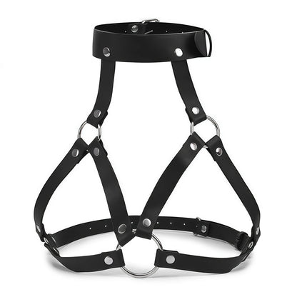 Gothic Leather Cat Mask Body Harness Set Women Erotic Bondage Lingerie BDSM Fetish Masquerade Cosplay Party Costume Accessories