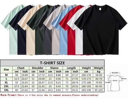 European Size 100% Pure Cotton Custom Men's T-Shirt Front and Back Logo Text Photos, Summer Breathable Short Sleeved Top2025