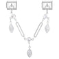 Tassel Chain Butterfly Flowers Star Moon Heart Zircon Italian Charm Links Fit 9mm Bracelet Stainless Steel DIY Jewelry Making
