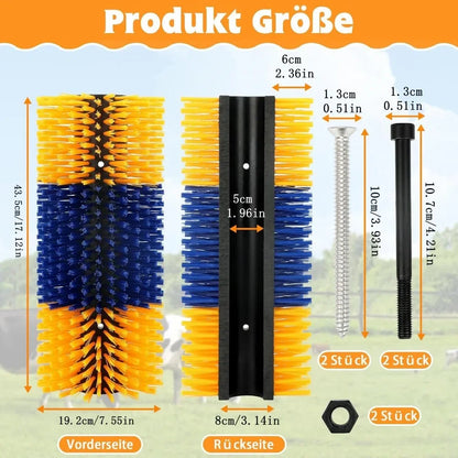Horse Brush, Livestock Scratching Brush, Goat Brush, Goat Scratching Post, Livestock Scratcher for Horses, Cows, Goats & Pigs Promotes Cleanliness & Skin Health