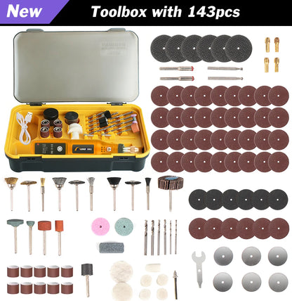 DIY Mini Rotary Tool USB Engraving Tool Dremel Tool Mini Grinder Machine Mini Wireless Drill Rechargeable Polishing Machine