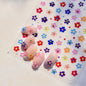 White Flower Petal Cherry Blossom Peach Blossom Falling Petal Floral Gradient 5D Self Adhesive Nail Art Sticker Manicure Decals