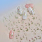 White Flower Petal Cherry Blossom Peach Blossom Falling Petal Floral Gradient 5D Self Adhesive Nail Art Sticker Manicure Decals