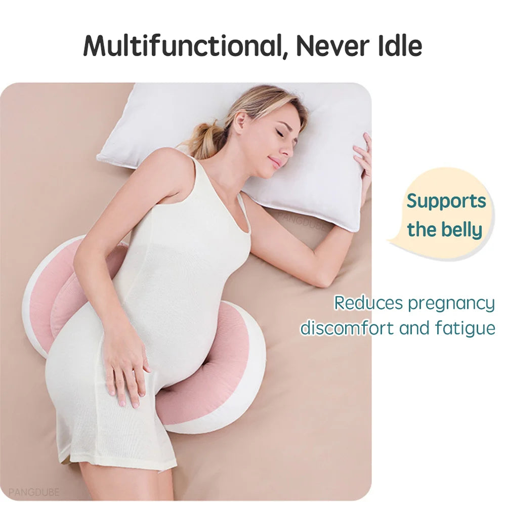PANGDUBE Pregnancy Pillow U-shaped Waist Pillows Cotton Maternity Pillow Women Sleeping Body Pillow Care for Pregnancy Cushion