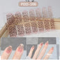 1PC Gel Nail Sticker Patch Slider Flower Gradient Color Back Glue Full Cover Waterproof Gel Nail Sticker UV Lamp Curing Manicur