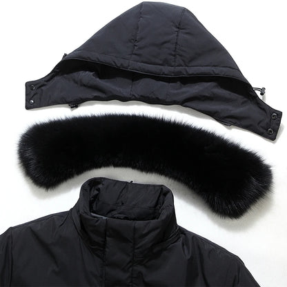Winter New Arrived Men Thickened Down Jacket -30 Winter Warm Down Coat Jacket Men Fashion Long White Duck Hooded Down Parkas