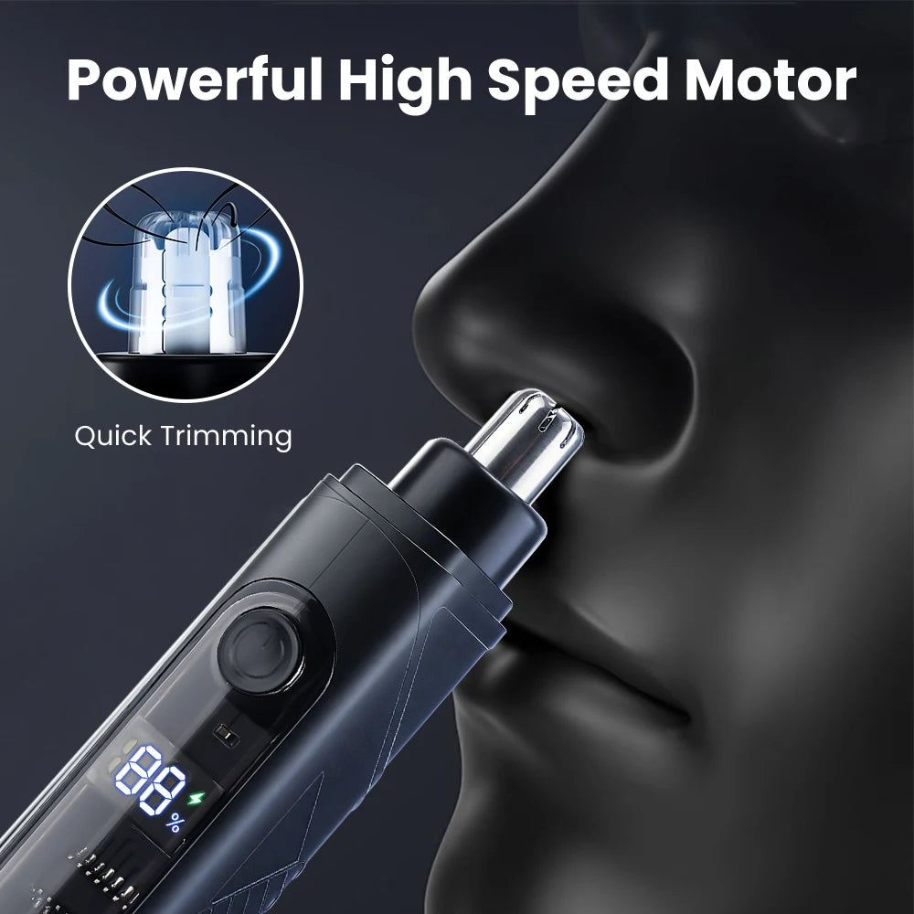 Mini Washable Electric Razor Travel Razor Type-c Charging Capsule Shaver Nose Hair Trimming Double Ring Knife Net