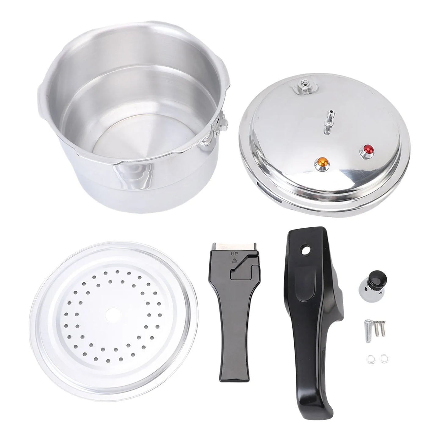 Pressure Canner Pressure Cooker 3L Explosion Proof Aluminum Stovetop Fast Cooking Canning Cooker Pot with Steam Rack for Kitchen