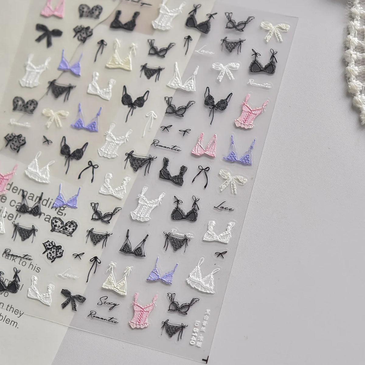 Colorful 5D Happy Birthday Nail Art Sticker Cake Candle Numbers Musical Note Cute Bear Stars Cherry Self Adhesive Manicure Decal