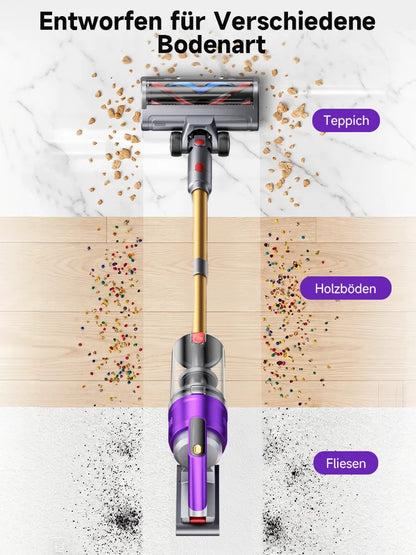 Tdyon Nova 70000Pa Cordless Vacuum Cleaner, 75Mins Long Runtime Removable Battery, Self-Standing Wall Charging, Lightweight Stick Vac for Home Pet Hair