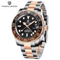 PAGANI DESIGN 40MM Black Gray Dual Tone Automatic Mechanical GMT WATCH Sapphire Glass Stainle Steel Sports luminous Watches men