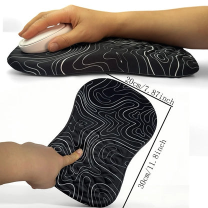 Ergonomic Wrist Rest Mouse Pad Comfortable Wrist Support Non Slip High Elastic Memory Cotton Mousepad For PC Laptop Computer