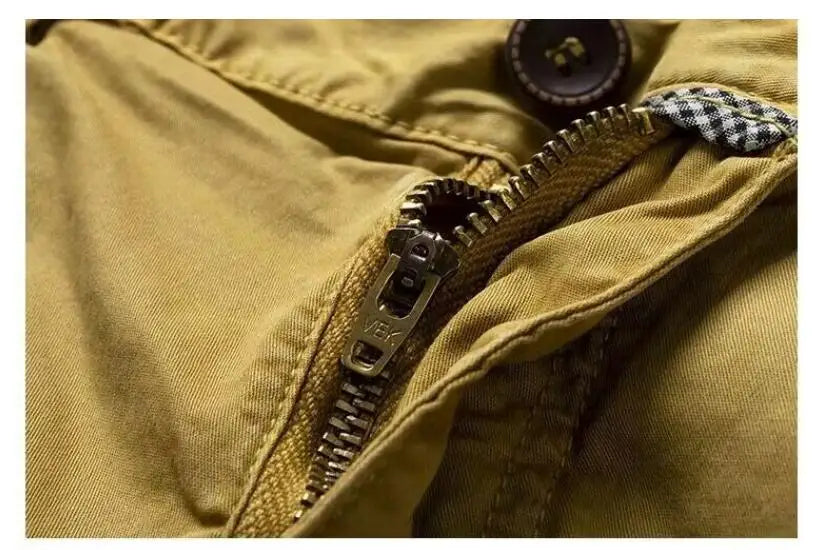 Men Summer Cargo Shorts Casual Tool Shorts High Quality Man Summer Military Multi Pocket Pants Loose Cargo Pants No belts 38