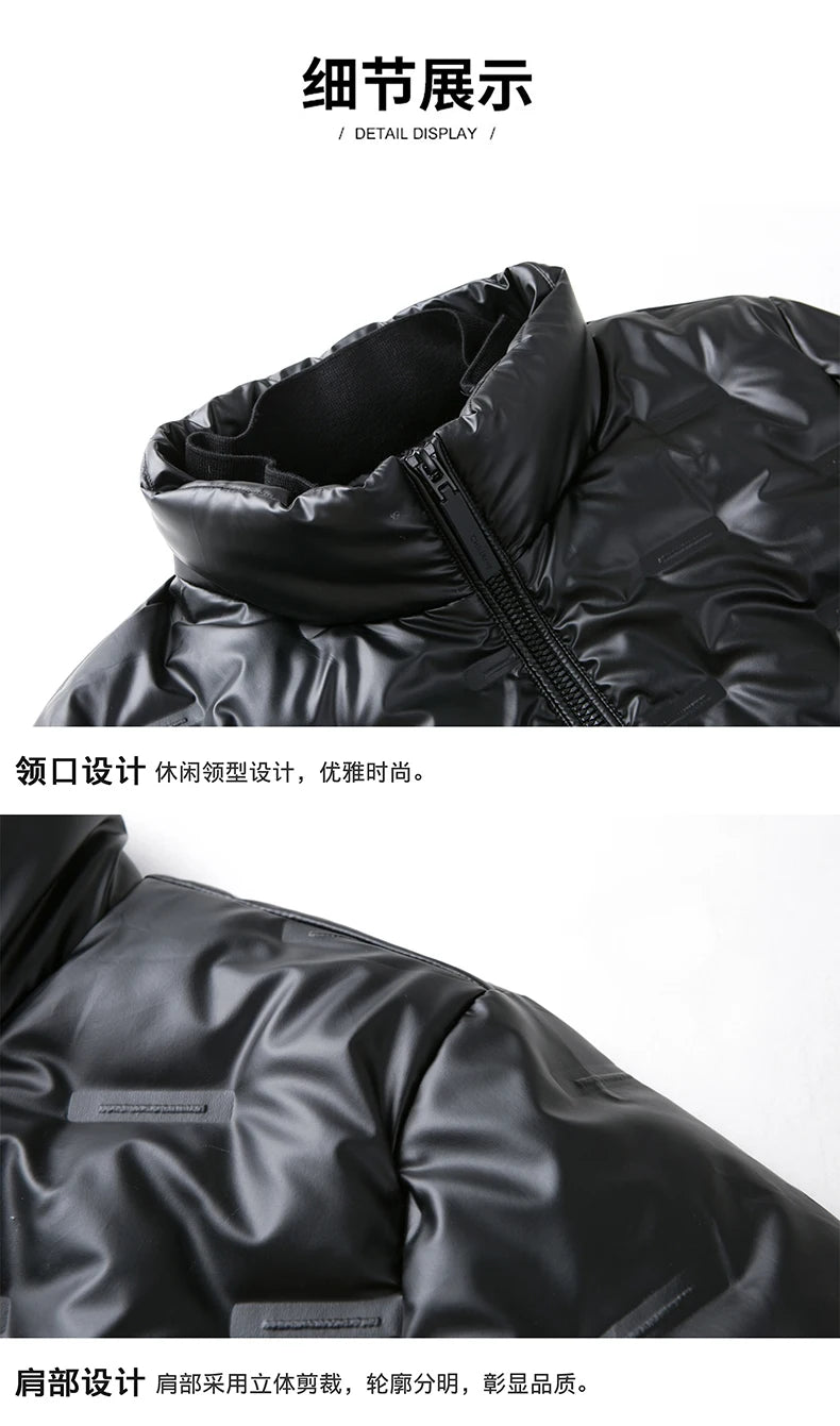 80%  White Duck Down Coat 2024 Trendy Fashion Winter Stand Collar Warm Sport Jacket Men's Thermal Thick Outwear