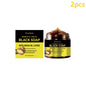 OceAura Black Soap Morocco Argan Oil Exfoliating Body Smooth Soft Professional Skin Cleaning Spa Rose Flower Oil Bath Soap 180g