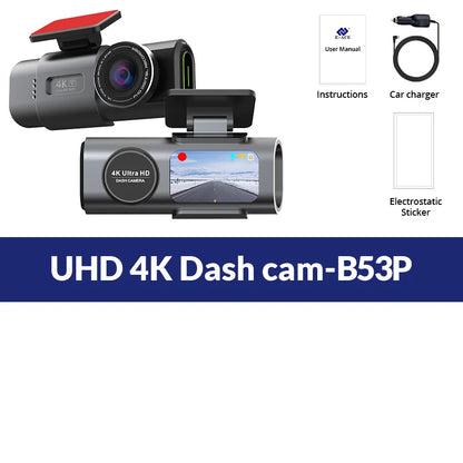 Dash Cam 4K GPS WIFI APP 24H Night Vision Mini Optional Rear Lens Dashcam Car DVR Video Recorder Camera For Car Black Box