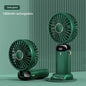 Portable Handheld Mini Fan Foldable Neck Hanging Fans 5 Speed USB Rechargeable Fan with Phone Stand and Display Screen 1800mAh