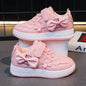 Teenagers outdoor sneakers Student girls' cute bow sports shoes Comfortable soft sole running shoes casual tennis shoes