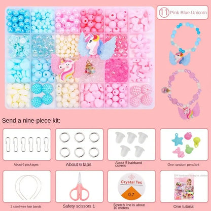 Arts Crafts DIY Handmade Beaded Kit DIY Handmade DIY Making Beads Kit Colorful Kawaii Kit for Make Bracelets Beads Girl Gift