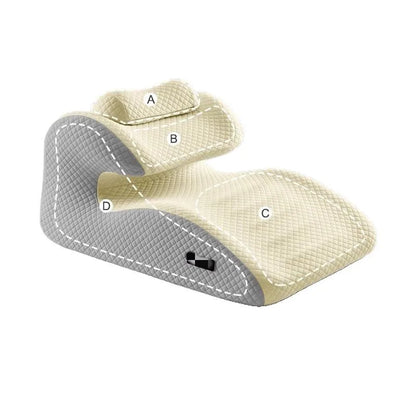 Relax Cush Pillow 2025 New Ergonomic Pillow Supports Posture in Any Position Unique Curved Design Suitable for Massage,Reading