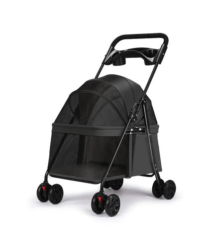 Foldable Lightweight Pet Stroller Dog Cat Small Dogs Puppy Travel Portable Mesh Ventilated Easy Fold Wheels Dog Stroller