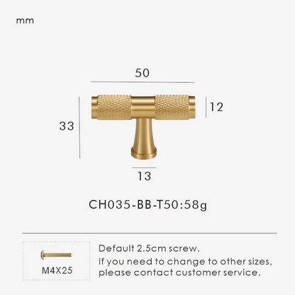 Nurlin Brass Diamond Cut Cross Knurl Pattern Cabinet Knob Pull T Bar Lengthened 38cm 15 Inch Cloakroom Door Drawer Handle
