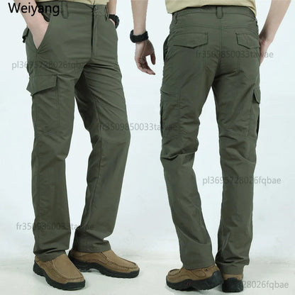 2026 Outdoor Waterproof Tactical Cargo Pants Men Breathable Summer Casual Army Military Long Trousers Male Quick Dry Cargo Pants