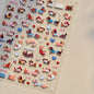 Luxury 5D Floral Nail Art Stickers Gold Silver Chinese Style Metal Frame Shiny Crystal Rhinestone Self Adhesive Manicure Decal