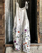 Women Jumpsuits Overalls Sleeveless Slash Neck Print Floral Wide Leg Pants High Street Autumn 2026 Casual Loose Backless