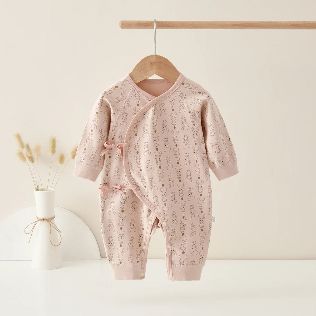 AYNIGIELL Spring Autumn 0-6 Months Baby Jumpsuit Cartoon Pattern Male and Female Infants 100%Cotton Rompers Infant Clothing