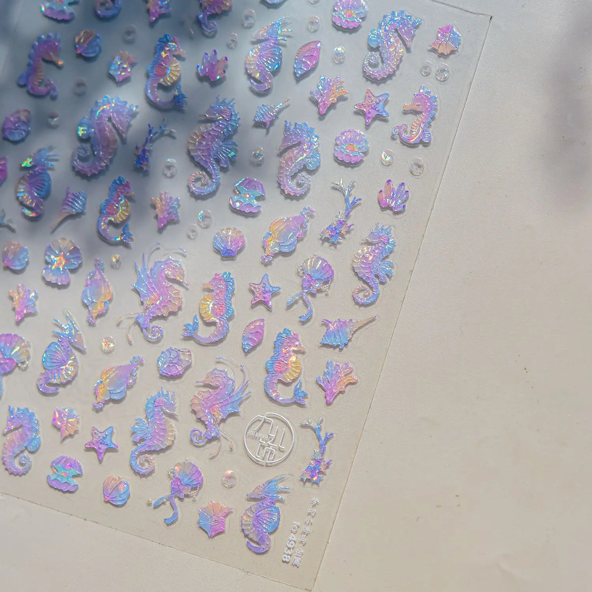 Ocean Shell Starfish Shell Conch Whale Dolphin Seahorse Coconut Tree Water Bubbles Self Adhesive Nail Art Sticker Manicure Decal
